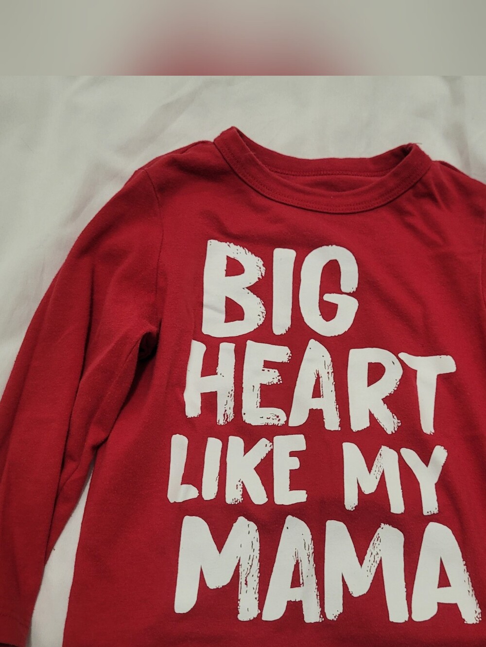 The Children's Place Red Crewneck Sweater with White Graphic